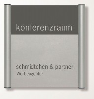 Türschild UNITEX G mit Klappprofilen und Kopffeld